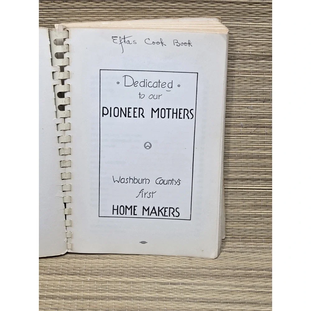 Washburn County Wisconsin Homemakers Cookbook 1950 Local Contributors